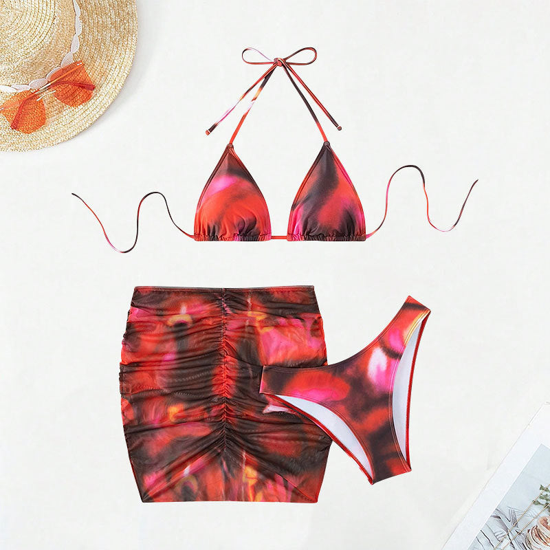 Rosalia Tie-Dye Mesh Bikini Set