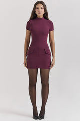 SOFIA - SHORT SLEEVE FORM FITTING STRETCH DRESS