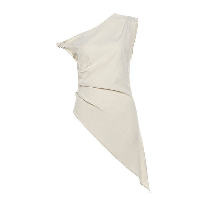 Karla Off-the-Shoulder Asymmetric Longline Tank