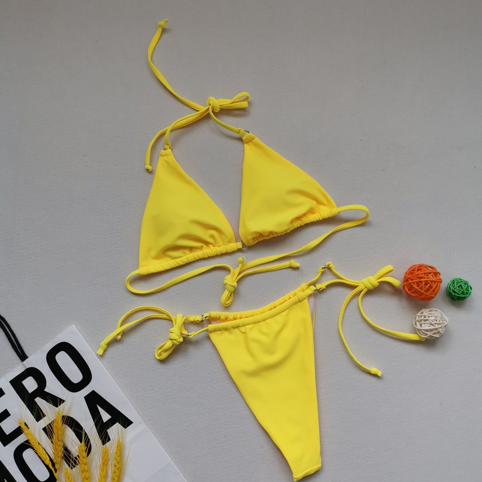 Sexy Triangle Soft Bag Drawstring Bikini