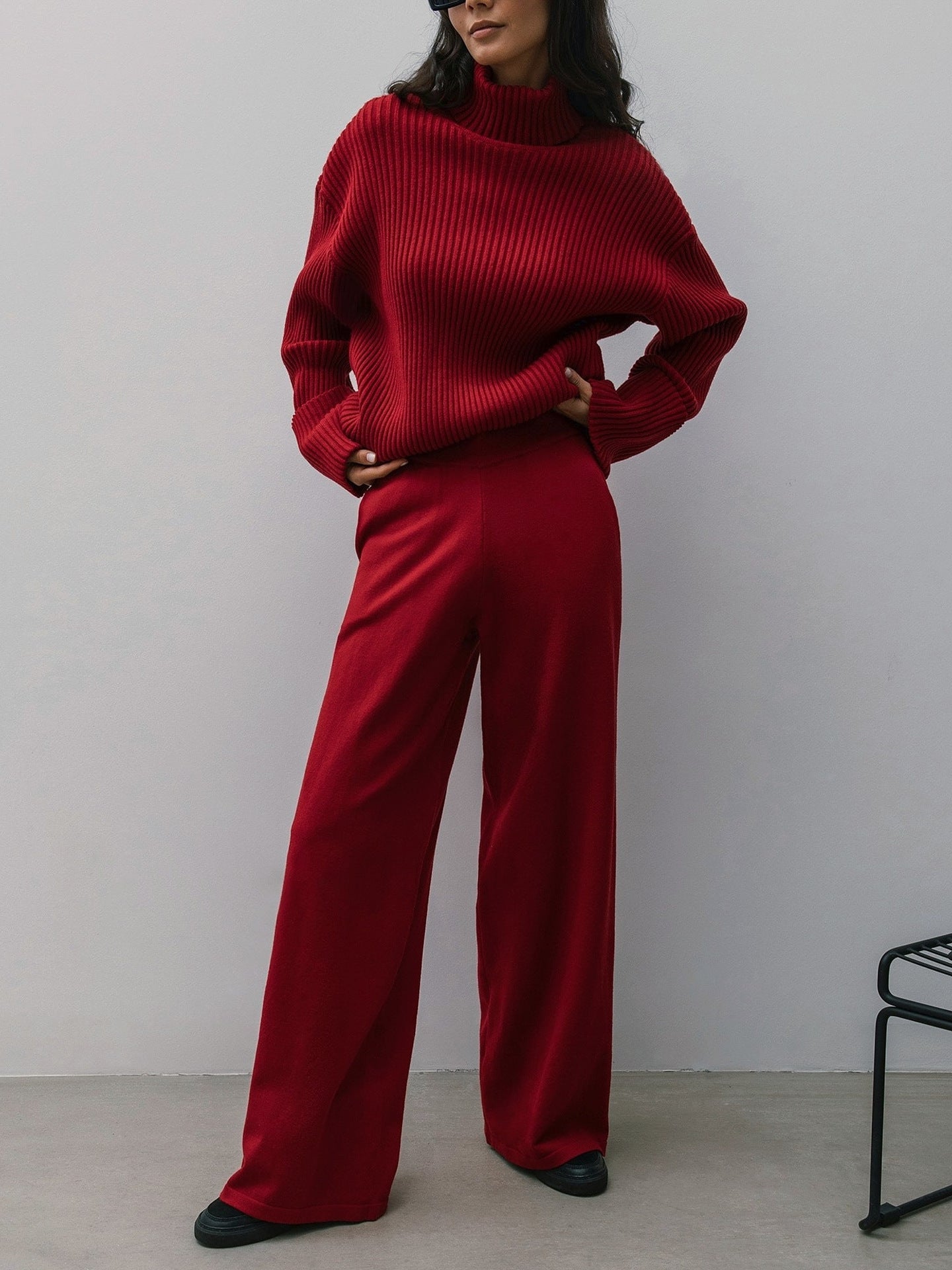 Karis Ribbed Knit Sweater & Joggers Set