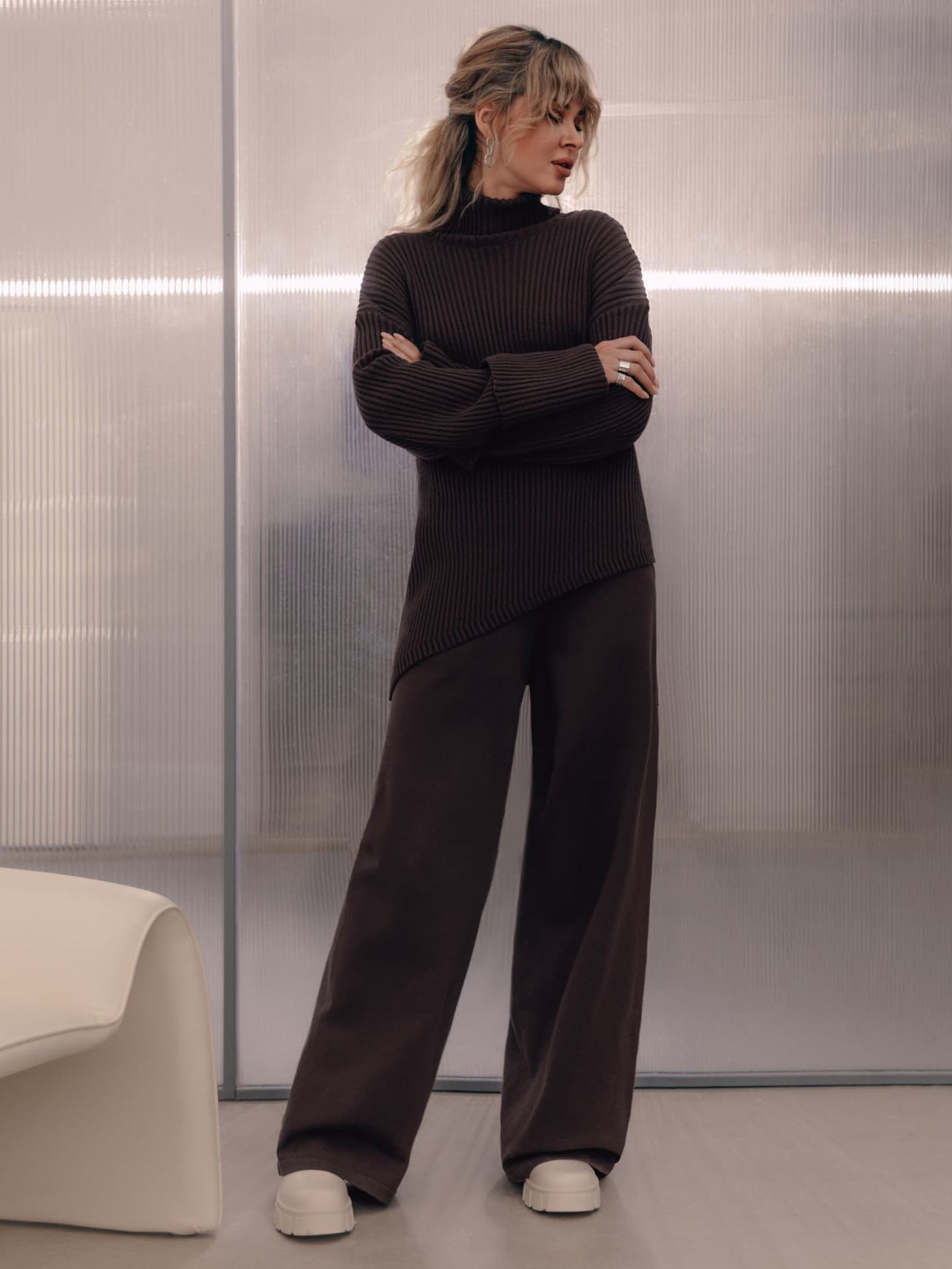 Karis Ribbed Knit Sweater & Joggers Set