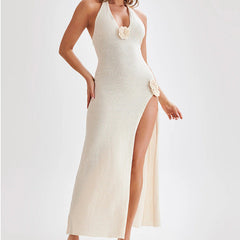 Delilah Knit Halter Maxi Dress