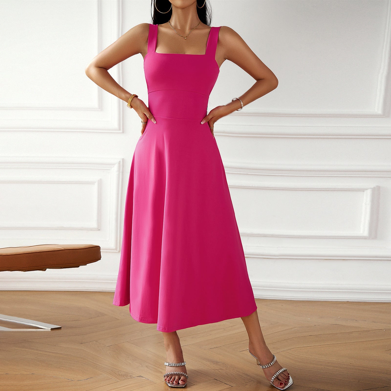 Brooklyn Square Neck Midi Dress