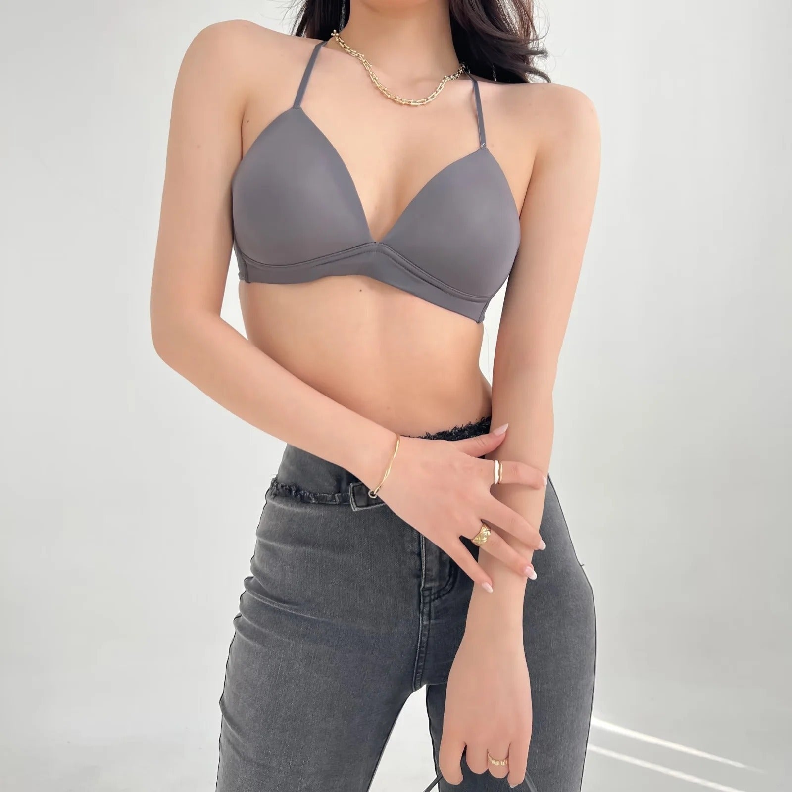 T Back Wireless Bralette Black