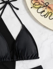 Sexy Pure Color Slimming Blouse Swimsuit for Women