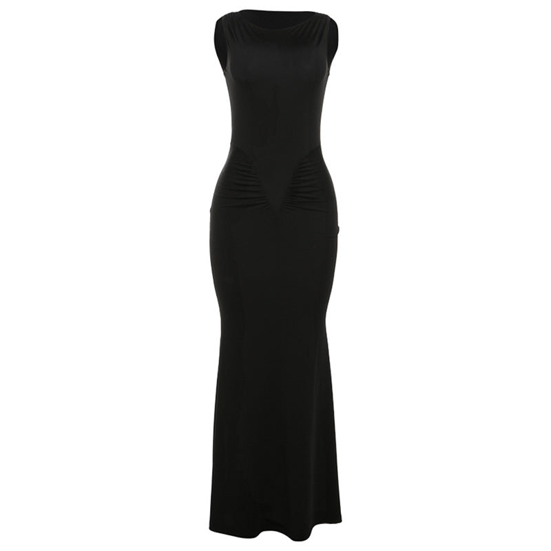 Mila Plissé High-Waist Slip Dress