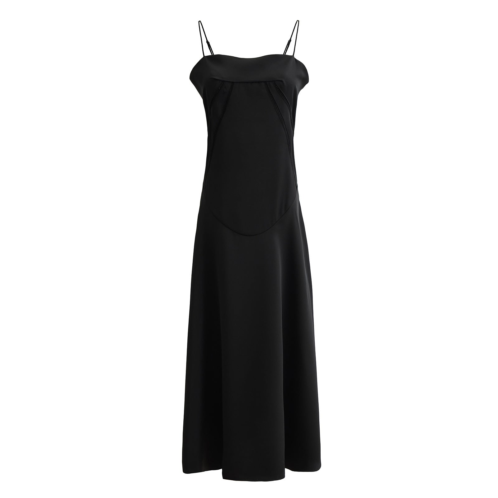 Anabella Black Lace Up Maxi Dress