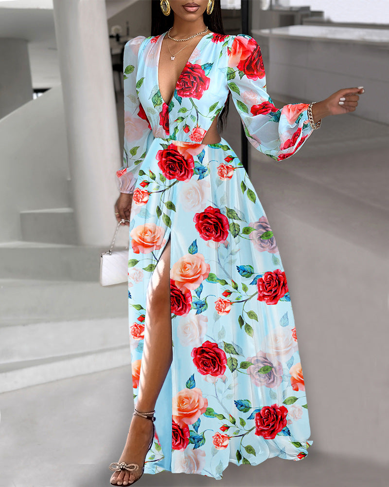 Isabelle Floral Print Ruffled Mini  Dress