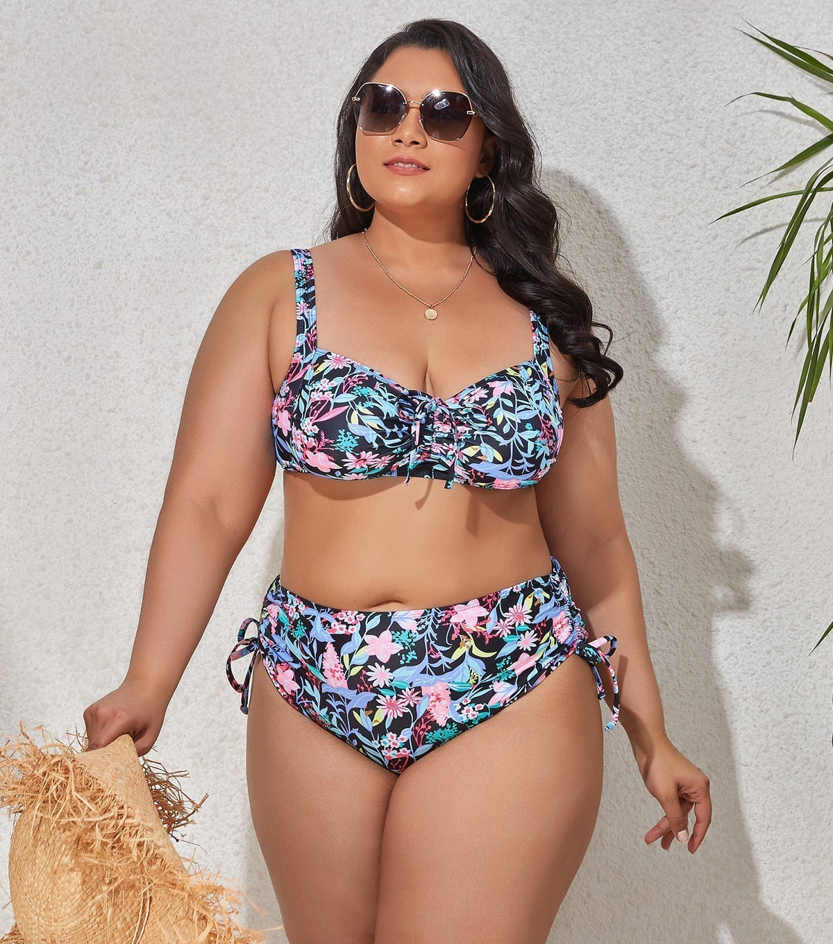 Plus Size Sexy  Split Swimwear Female