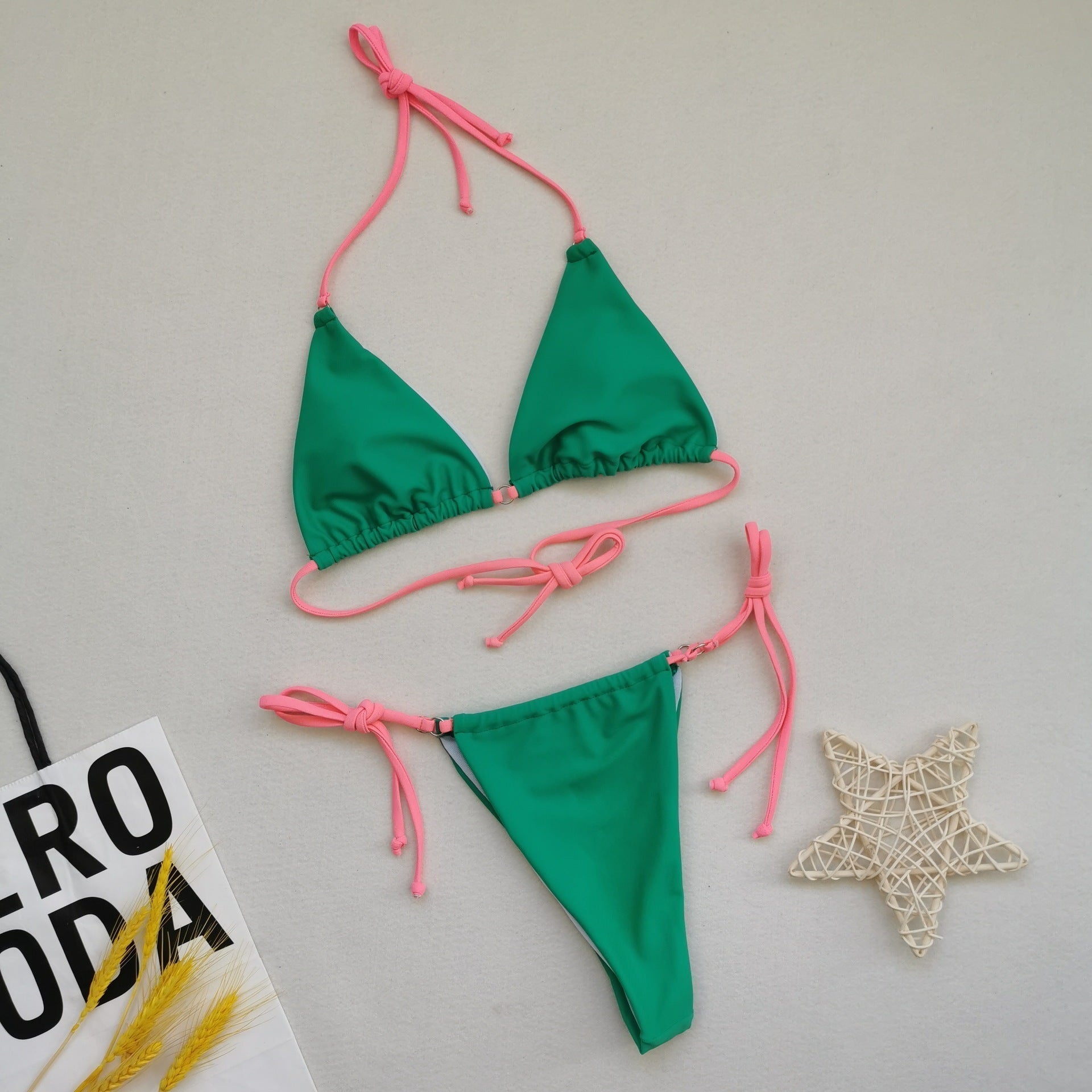 Sexy Triangle Soft Bag Drawstring Bikini