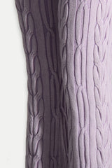 Scarlett Cable Knit Pants In Purple