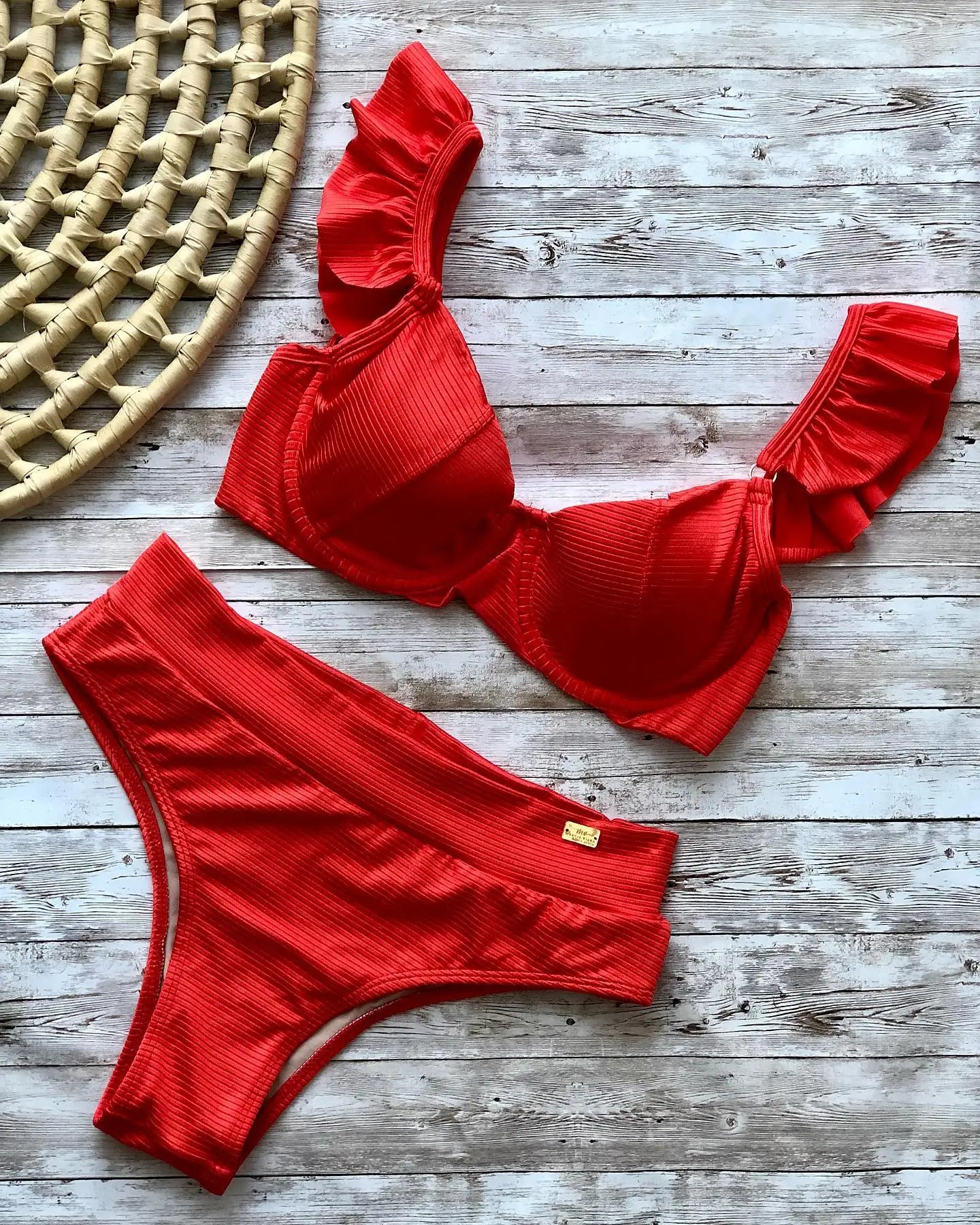 Sexy Bikinis Sets Push Up Women's Swimsuit Tie Side G-String Vintage Solid Swimwear Chest Pad Summer Beachwear Bathing Suit