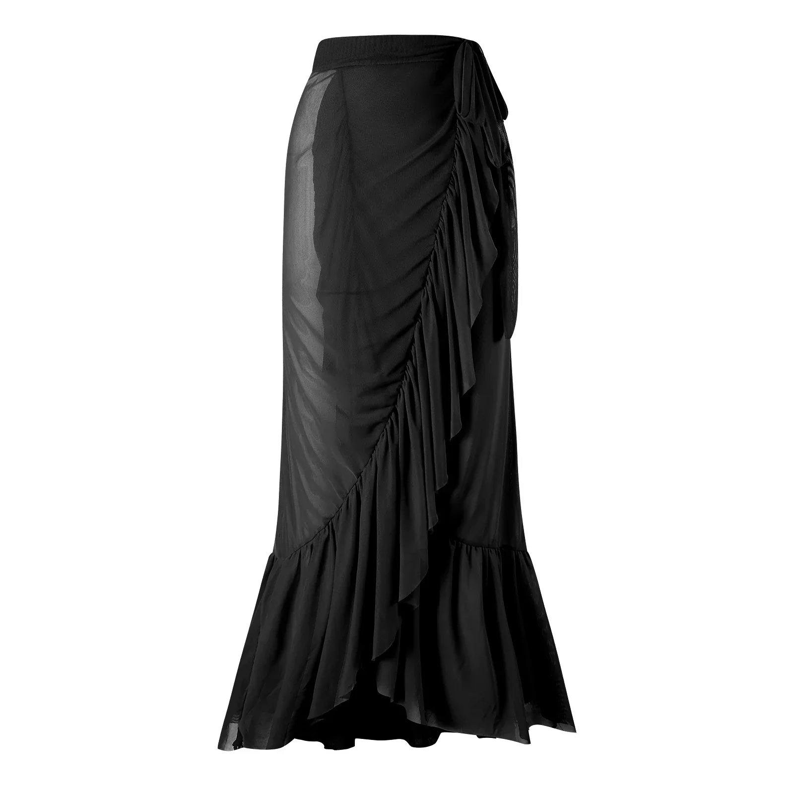 One Piece Swimsuit Women 2024 Floral Print Sexy Swimwear Cover Up Skirt Chiffon Holiday Beachwear Beach Bathing Suit Outfit
