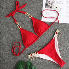 Black Sexy Bikinis Swimsuit With Rhinestones Women's Swimwear Female Push Up Bikini Beach Swim Wear Bathing Suits Pool Bather
