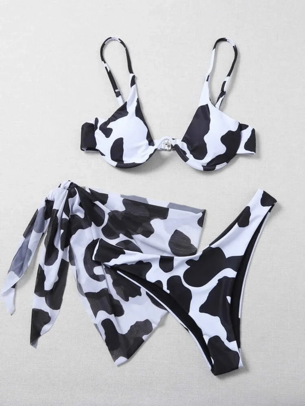 Tie Dye Bikini 2022 Skirts 3 Pieces Set Push Up Swimsuit Women Underwired Swimwear Female Sexy Bathing Suit Beach Wear