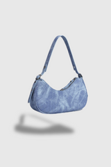 Sara Zip Denim Bag In Blue