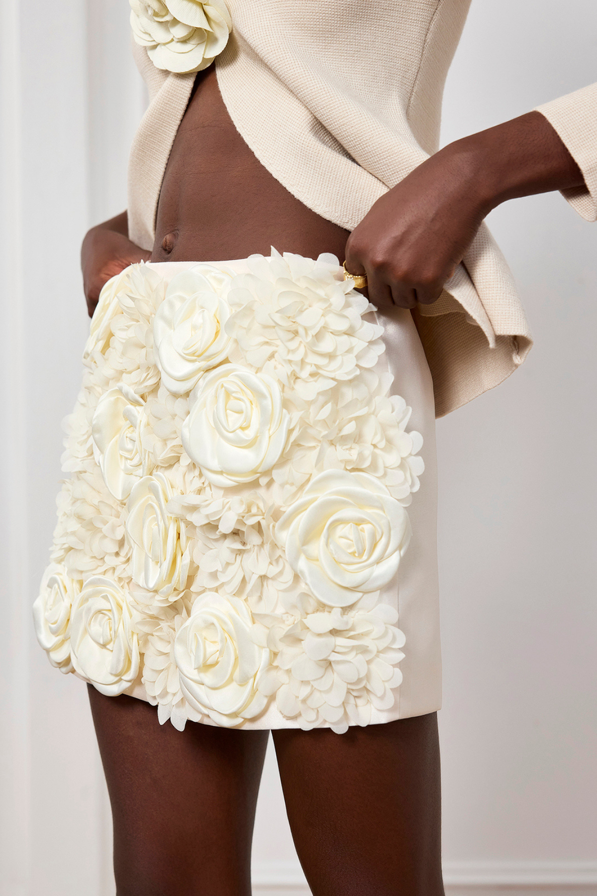 Sarahi Mesh Flower Mini Skirt
