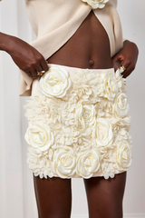 Sarahi Mesh Flower Mini Skirt