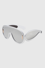 Savanna Wave Mask Sunglasses In Sliver