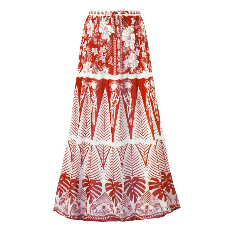 Vintage Floral Print Bikini High Waist V-Neck Sexy Swimsuit Fashion 2024 Straps Irregular Cover Up Elegant Women Swimsuit