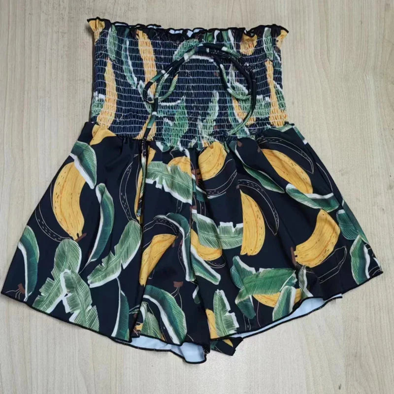 New Vintage Printed Double-sided Wear Swimming Bathing Suit Women Bandage Sexy One Piece Swimsuit Beachwear Swimwear Woman