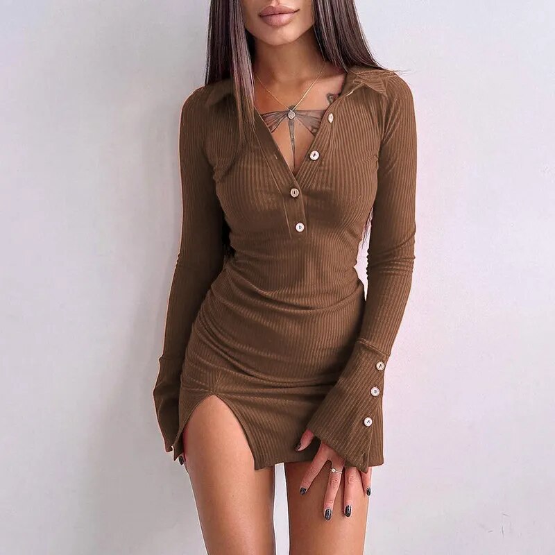 Julia Ribbed Longsleeve Mini
