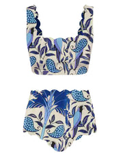 Printed Fashion Swimsuit and Beach Skirt Bikinis Sexy Erotic Suit Fashion Pieces for Slim Fit Luxury Summer Beach  Elegance