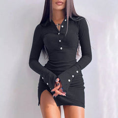 Julia Ribbed Longsleeve Mini