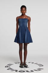 Shay Spaghetti Mini Denim Dress