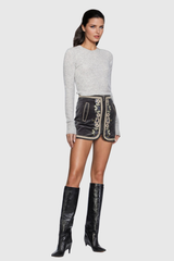 Stacey Embroidered Zipper Skirt