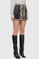 Stacey Embroidered Zipper Skirt