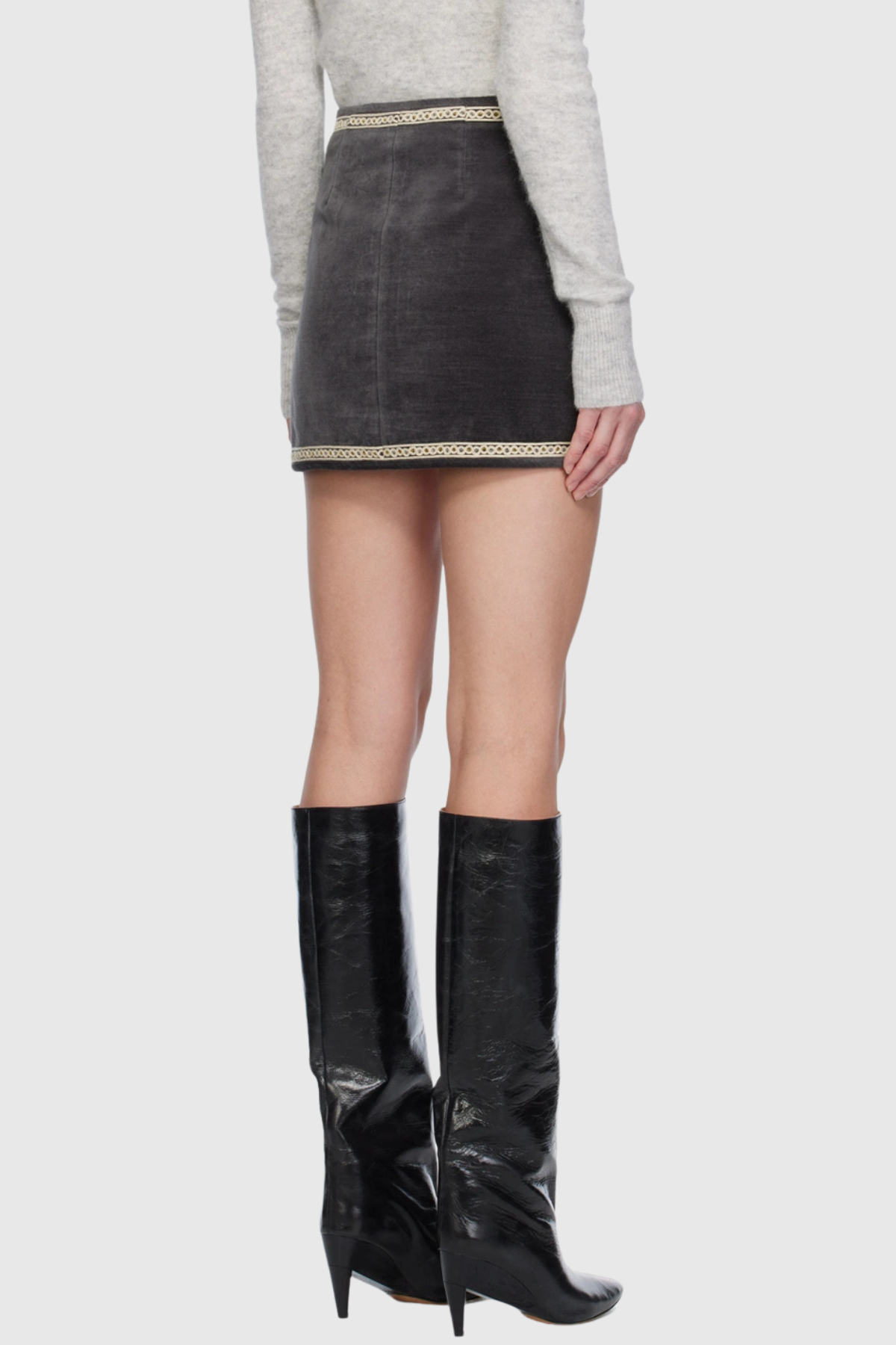 Stacey Embroidered Zipper Skirt