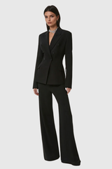 Vienna Hollow Fringe Backless Blazer