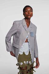 Zariah Denim Split Blazer