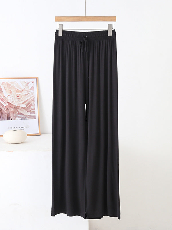 Solid Color Loose Modal Wide-Leg Casual Pants
