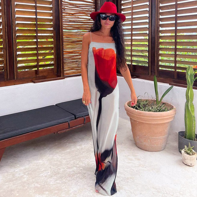 Lilou Tulip Print Maxi Dress