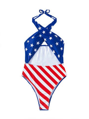 Women's Sexy Flag Contrast Bikini