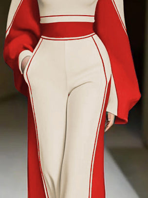 Loose Wide Leg Striped Casual Pants Bottoms Trousers