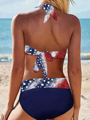 Women's Sexy Flag Contrast Bikini