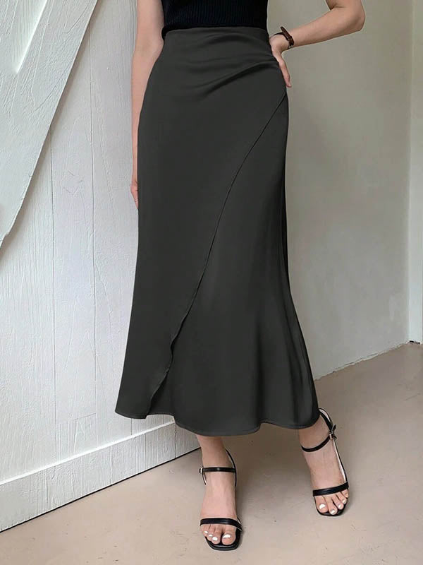 Solid Color Bodycon Skirts Bottoms