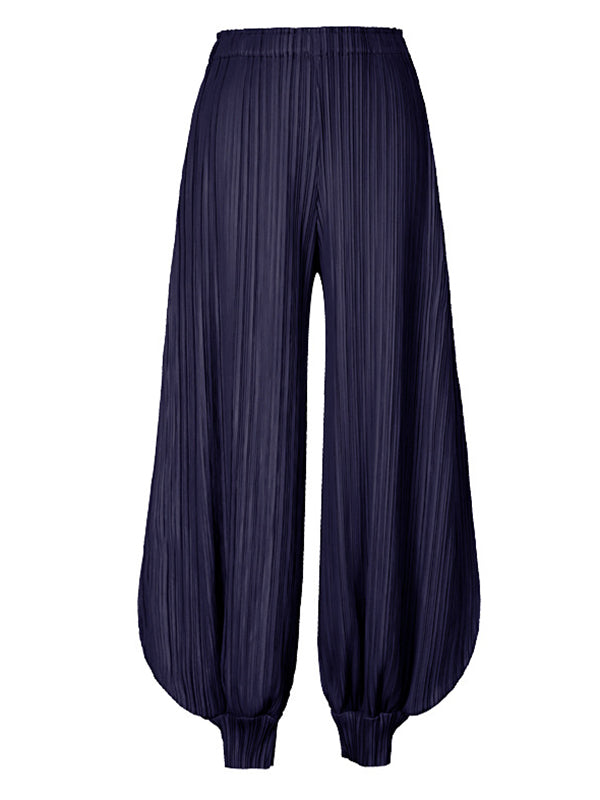 Simple Loose Solid Color Casual Harem Pants Bottoms