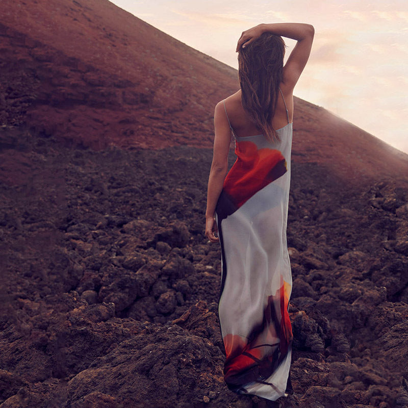 Lilou Tulip Print Maxi Dress