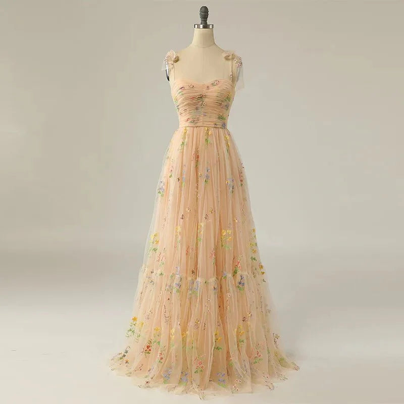 Adjustable Straps Tulle Party Prom Homecoming Dress