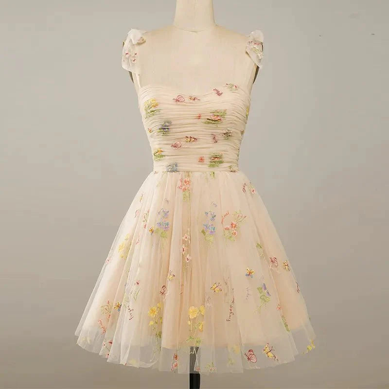 Adjustable Straps Tulle Party Prom Homecoming Dress