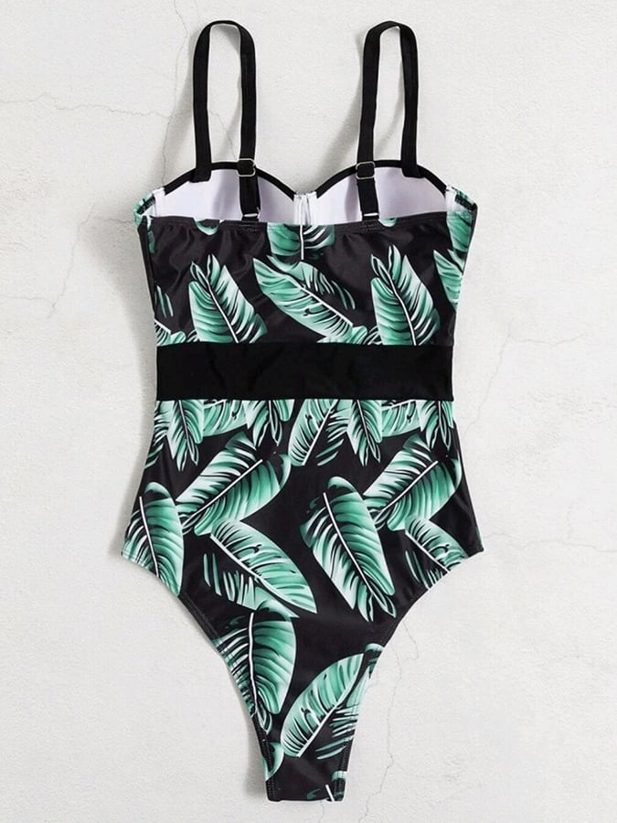 Sexy Printed Hard Wrapped One Piece Swimwear - ohitfits