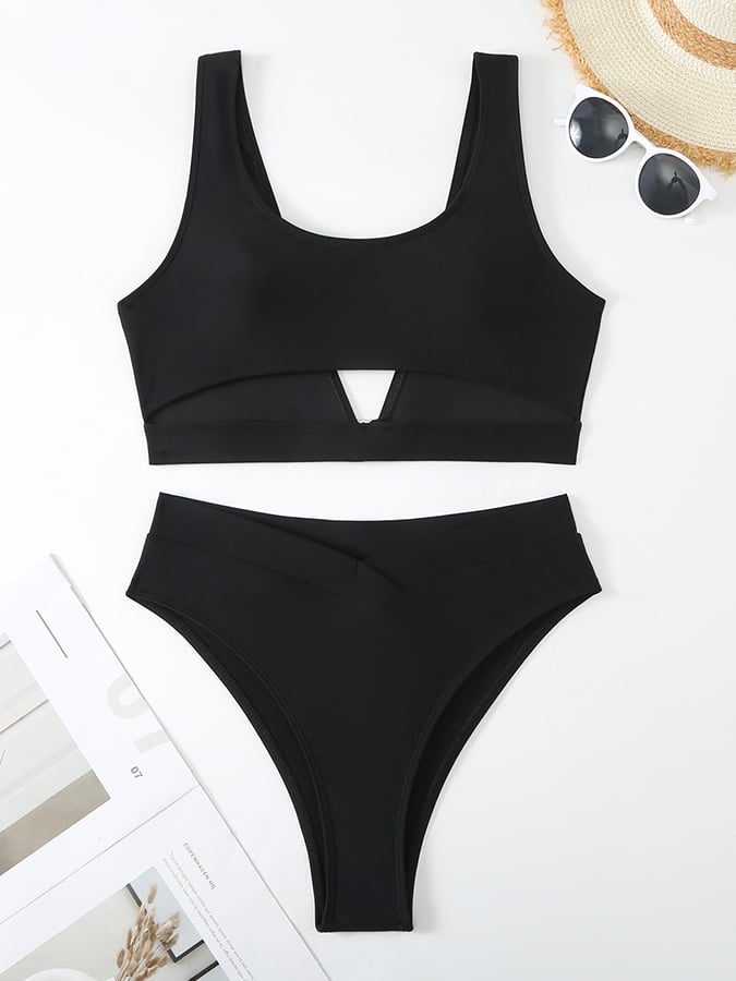 Women's Sexy Casual Vacation Split Swimsuit With Hollow Design (With Chest Pad)