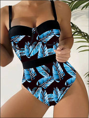 Sexy Printed Hard Wrapped One Piece Swimwear - ohitfits
