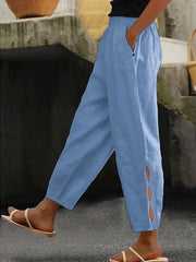 Leisure Hollow Button Pants