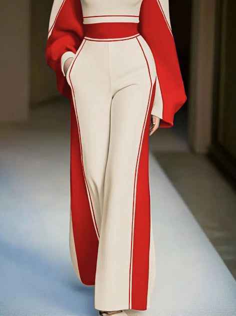 Loose Wide Leg Striped Casual Pants Bottoms Trousers